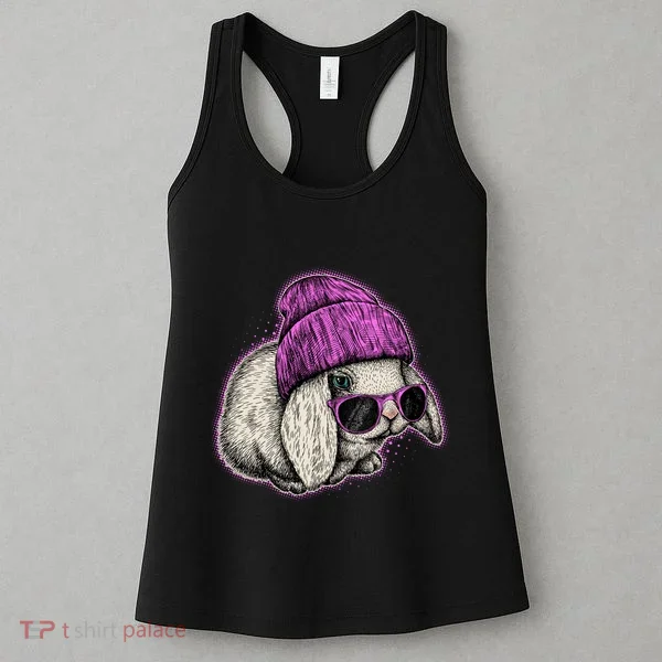 Cute Easter Cool Pink Bunny Rabbit Women's Tank Top