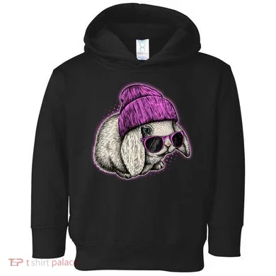 Cute Easter Cool Pink Bunny Rabbit Toddler Hoodie