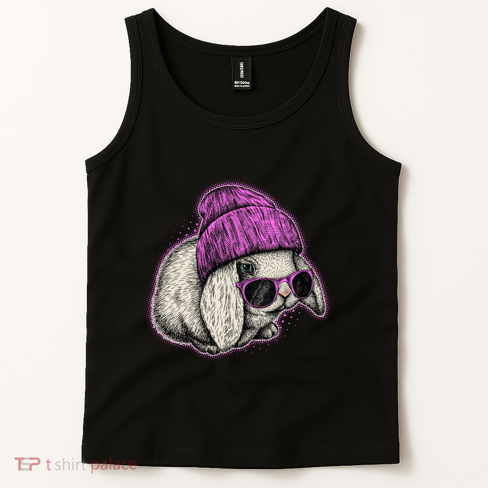 Cute Easter Cool Pink Bunny Rabbit Tank Top