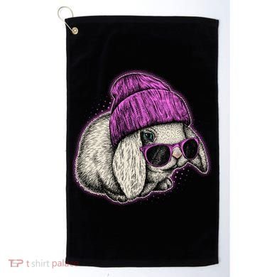 Cute Easter Cool Pink Bunny Rabbit Golf Towel