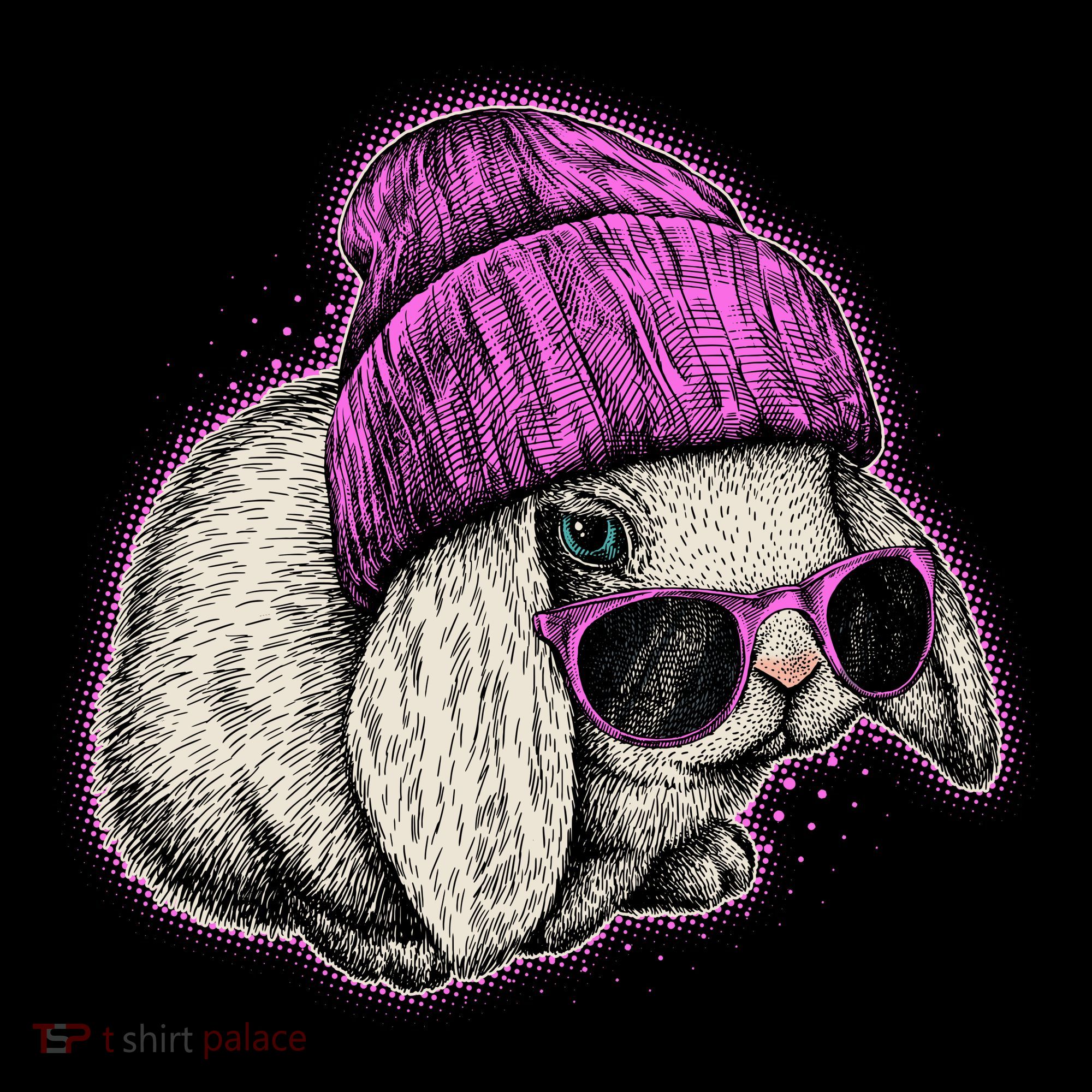 Cute Easter Cool Pink Bunny Rabbit Women's Long Sleeve Shirt