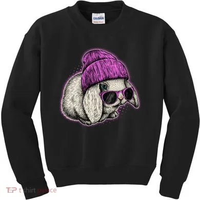 Cute Easter Cool Pink Bunny Rabbit Kids Sweatshirt