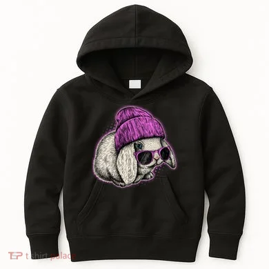 Cute Easter Cool Pink Bunny Rabbit Kids Hoodie