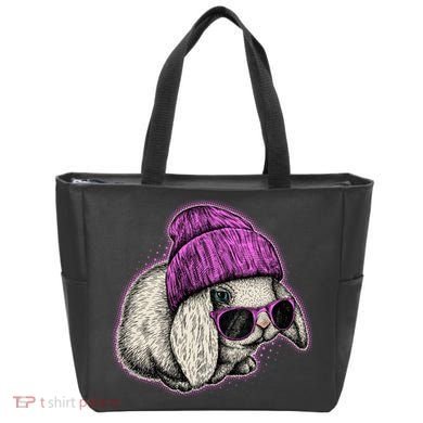 Cute Easter Cool Pink Bunny Rabbit Tote Bag