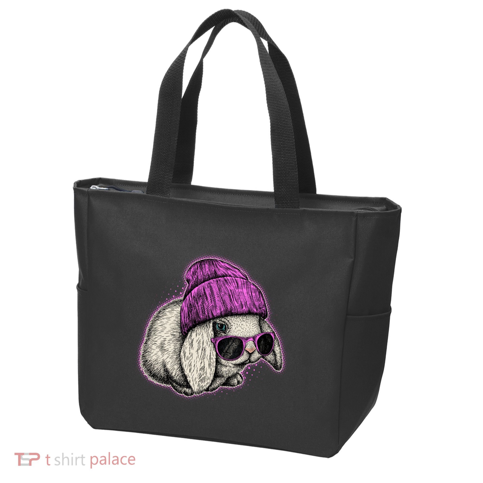 Cute Easter Cool Pink Bunny Rabbit Tote Bag