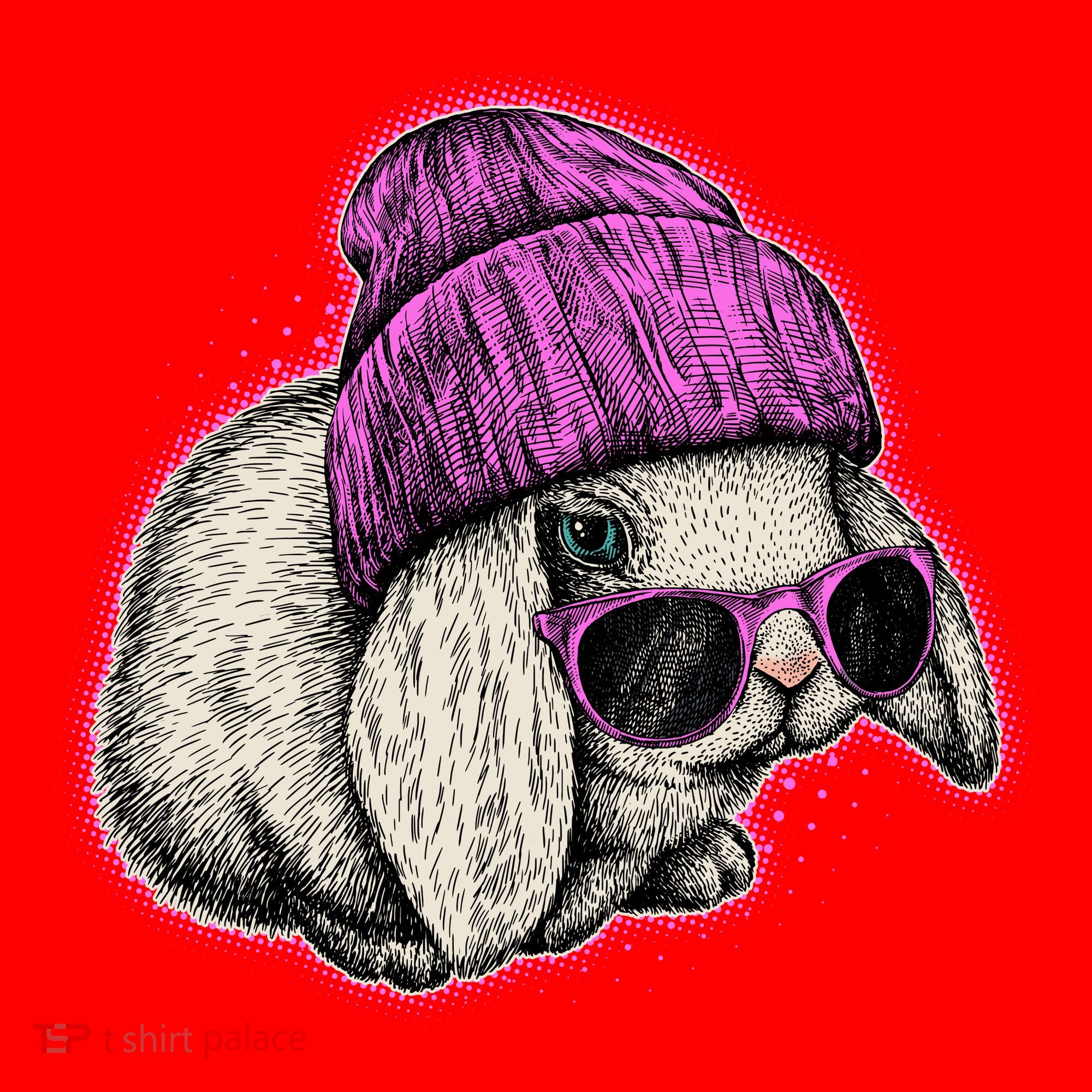 Cute Easter Cool Pink Bunny Rabbit Santa Hat