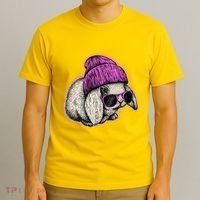 Cute Easter Cool Pink Bunny Rabbit T-Shirt thumb 3