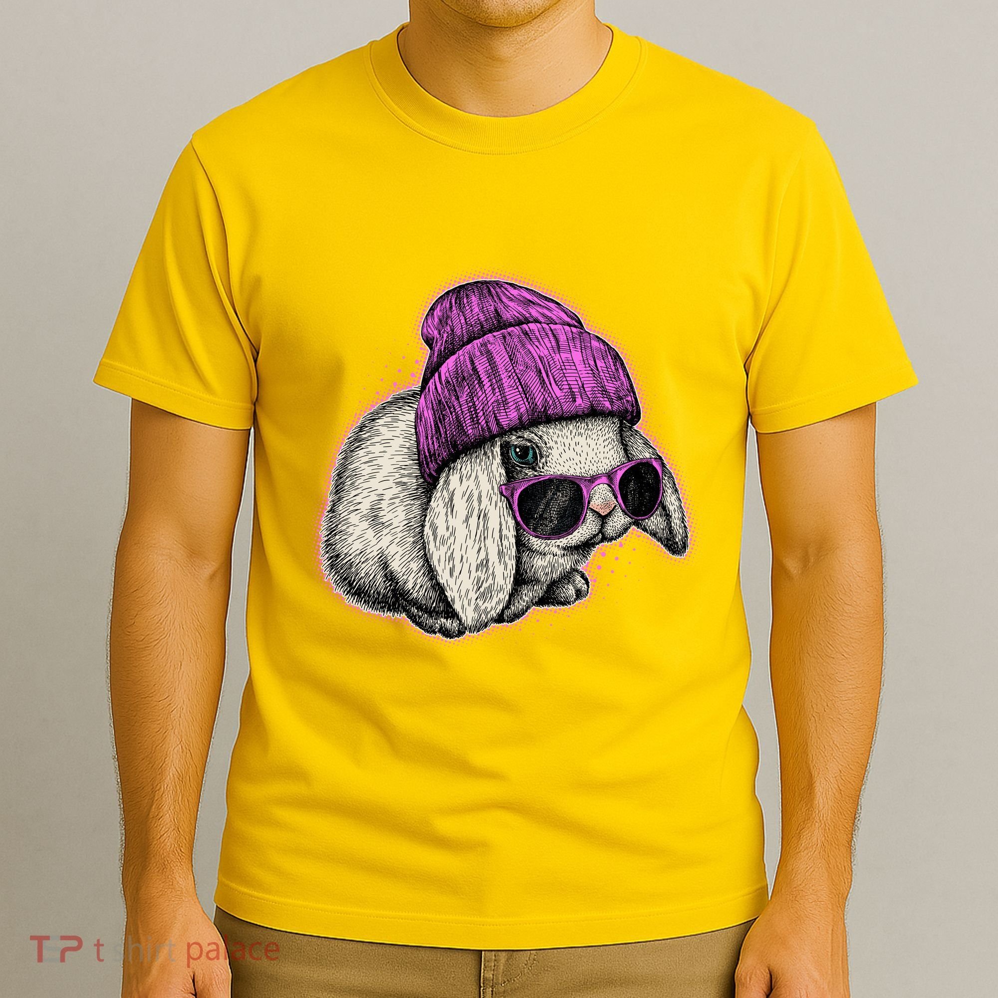 Cute Easter Cool Pink Bunny Rabbit T-Shirt
