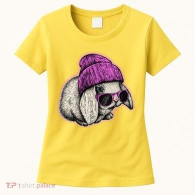 Cute Easter Cool Pink Bunny Rabbit Women's T-Shirt