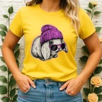 Cute Easter Cool Pink Bunny Rabbit Women's T-Shirt thumb 2