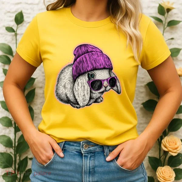 Cute Easter Cool Pink Bunny Rabbit Women's T-Shirt