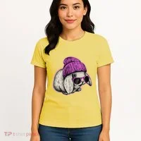 Cute Easter Cool Pink Bunny Rabbit Women's T-Shirt thumb 4