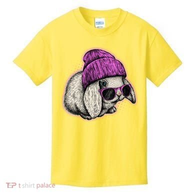 Cute Easter Cool Pink Bunny Rabbit Kids T-Shirt