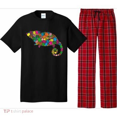 Colorful Egg Chameleon Gift Gift Easter Day Gift Pajama Set