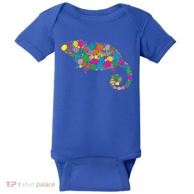 Colorful Egg Chameleon Gift Gift Easter Day Gift Baby Bodysuit
