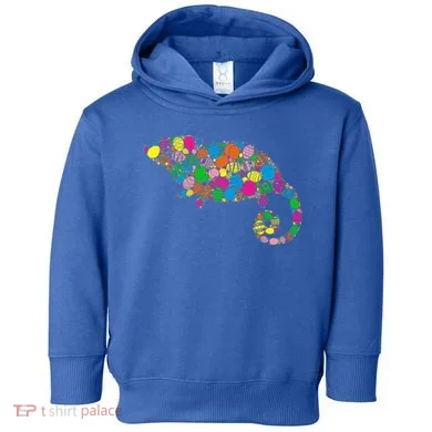 Colorful Egg Chameleon Gift Gift Easter Day Gift Toddler Hoodie