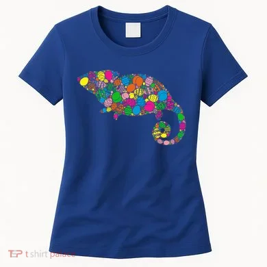Colorful Egg Chameleon Gift Gift Easter Day Gift Women's T-Shirt
