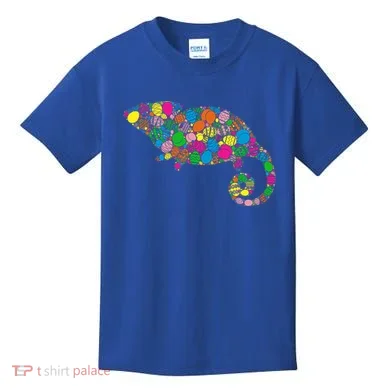 Colorful Egg Chameleon Gift Gift Easter Day Gift Kids T-Shirt