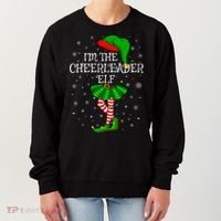 Cheerleader Elf Christmas Matching Family Elf Women's Sweatshirt thumb 0