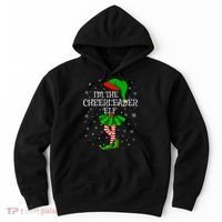 Cheerleader Elf Christmas Matching Family Elf Hoodie thumb 0