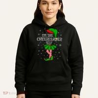 Cheerleader Elf Christmas Matching Family Elf Hoodie thumb 5