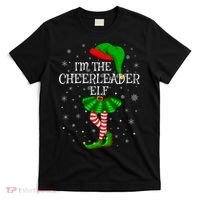 Cheerleader Elf Christmas Matching Family Elf T-Shirt thumb 0