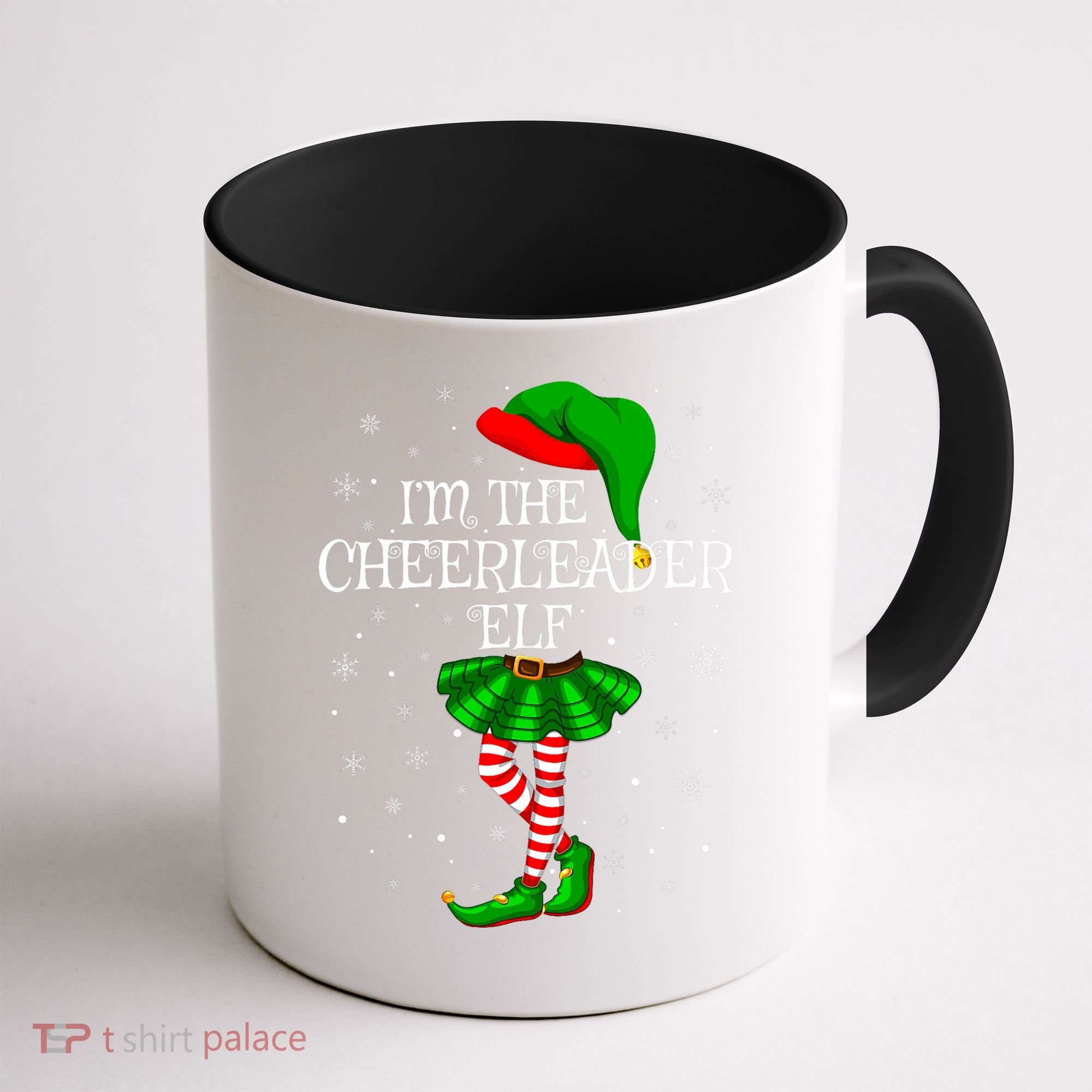 Cheerleader Elf Christmas Matching Family Elf Coffee Mug