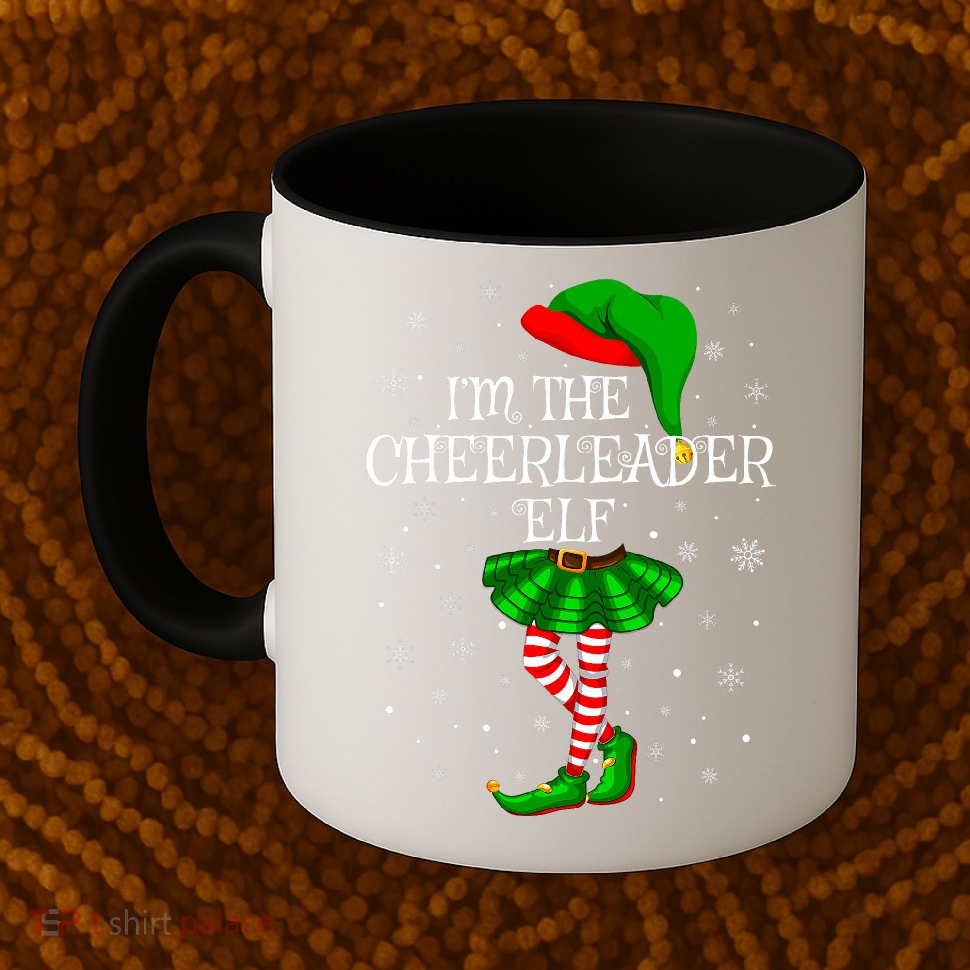 Cheerleader Elf Christmas Matching Family Elf Coffee Mug