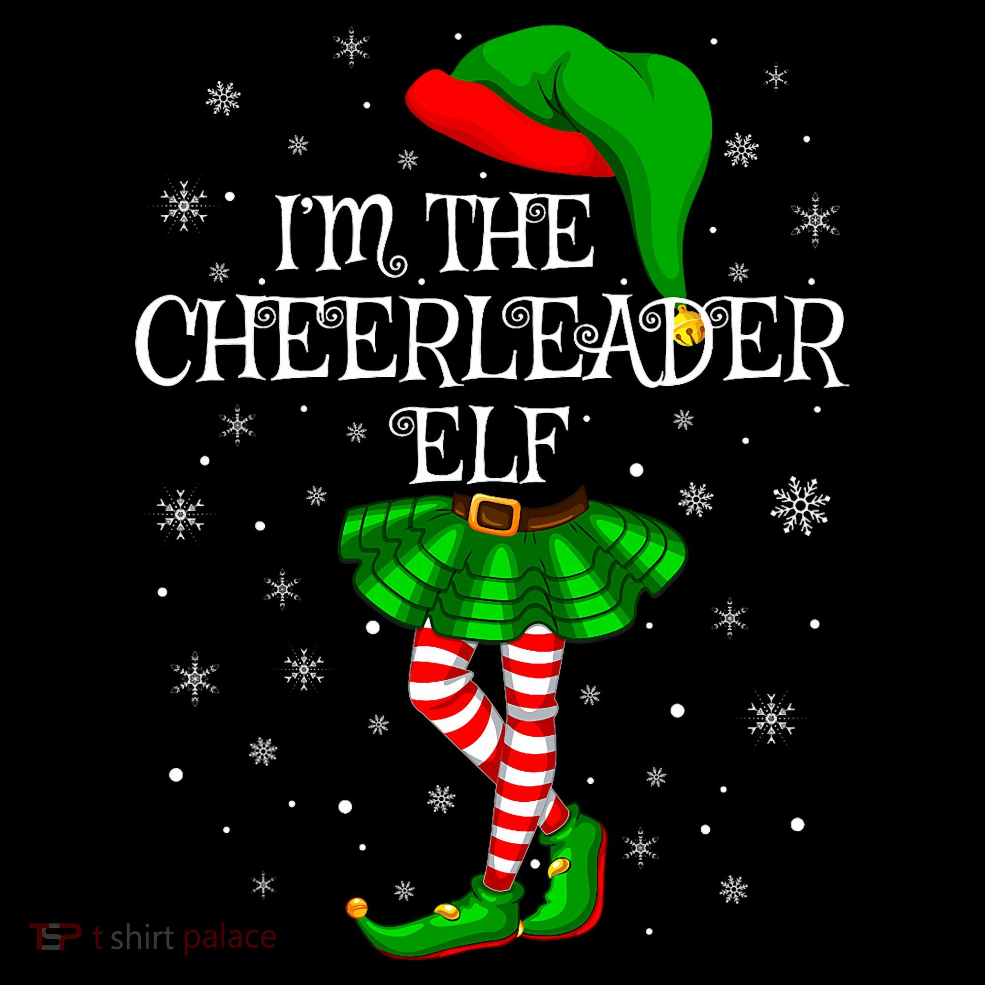 Cheerleader Elf Christmas Matching Family Elf Coffee Mug