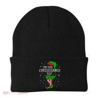 Cheerleader Elf Christmas Matching Family Elf Beanie thumb 0