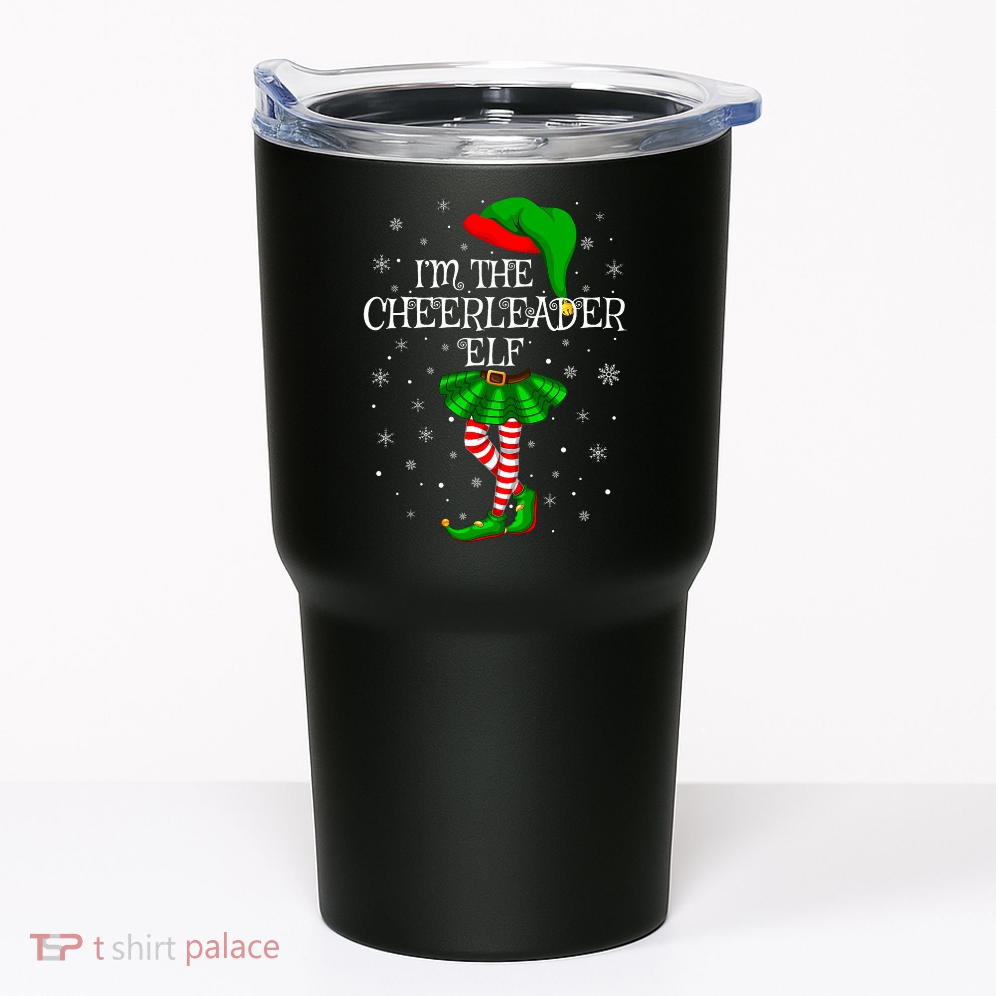 Cheerleader Elf Christmas Matching Family Elf Tumbler
