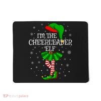 Cheerleader Elf Christmas Matching Family Elf Mousepad thumb 0