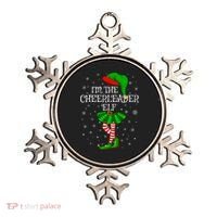 Cheerleader Elf Christmas Matching Family Elf Ornament thumb 0