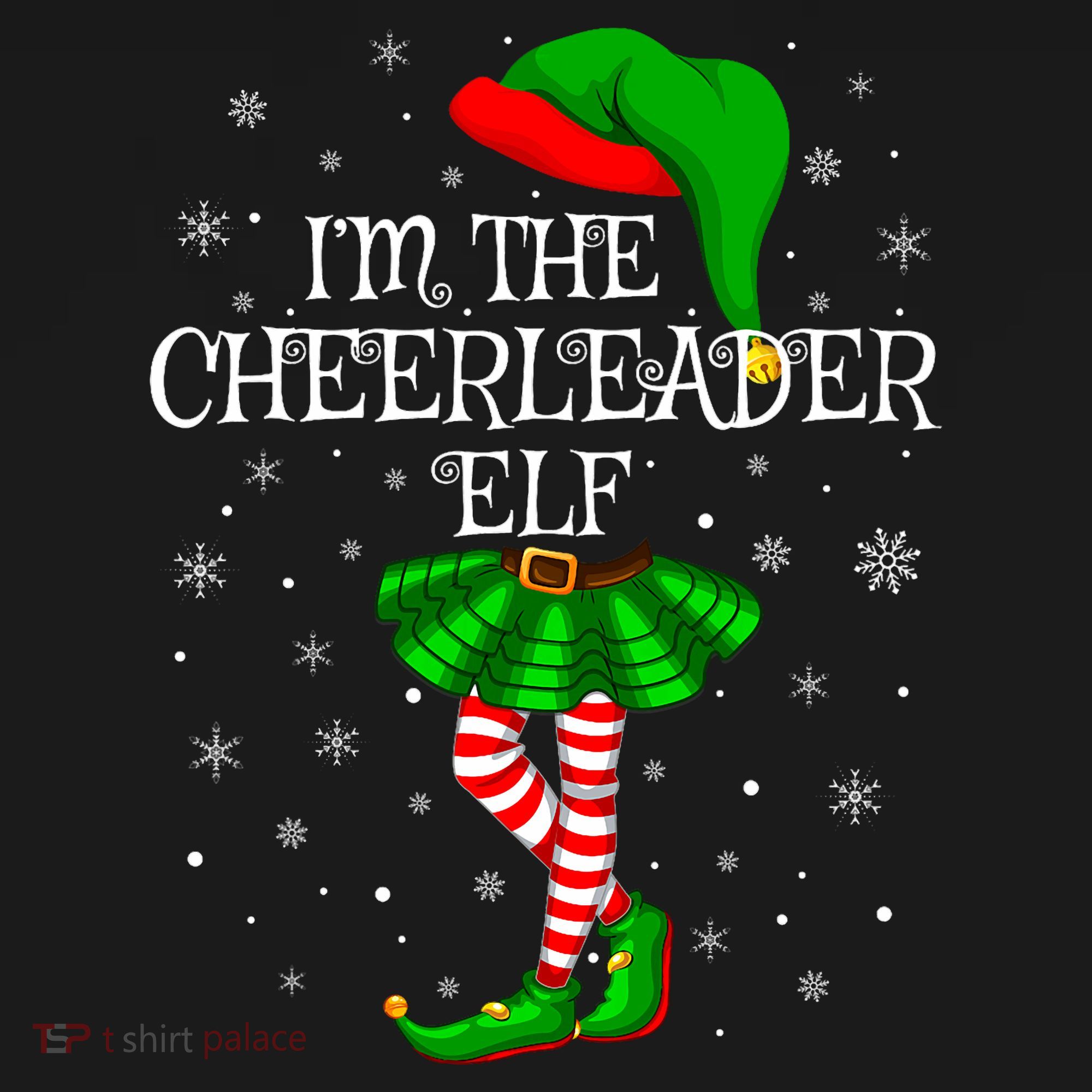 Cheerleader Elf Christmas Matching Family Elf Women's Tank Top
