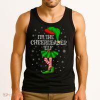 Cheerleader Elf Christmas Matching Family Elf Tank Top thumb 3