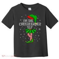 Cheerleader Elf Christmas Matching Family Elf Toddler T-Shirt thumb 0