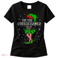 Cheerleader Elf Christmas Matching Family Elf Women's T-Shirt thumb 0