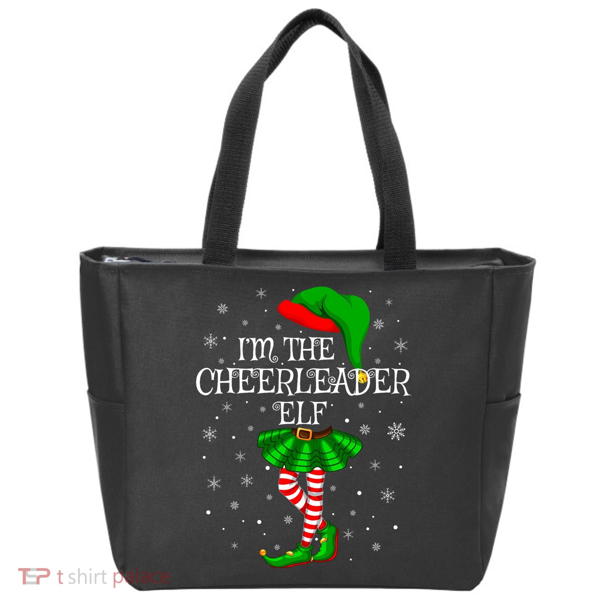 Cheerleader Elf Christmas Matching Family Elf Tote Bag