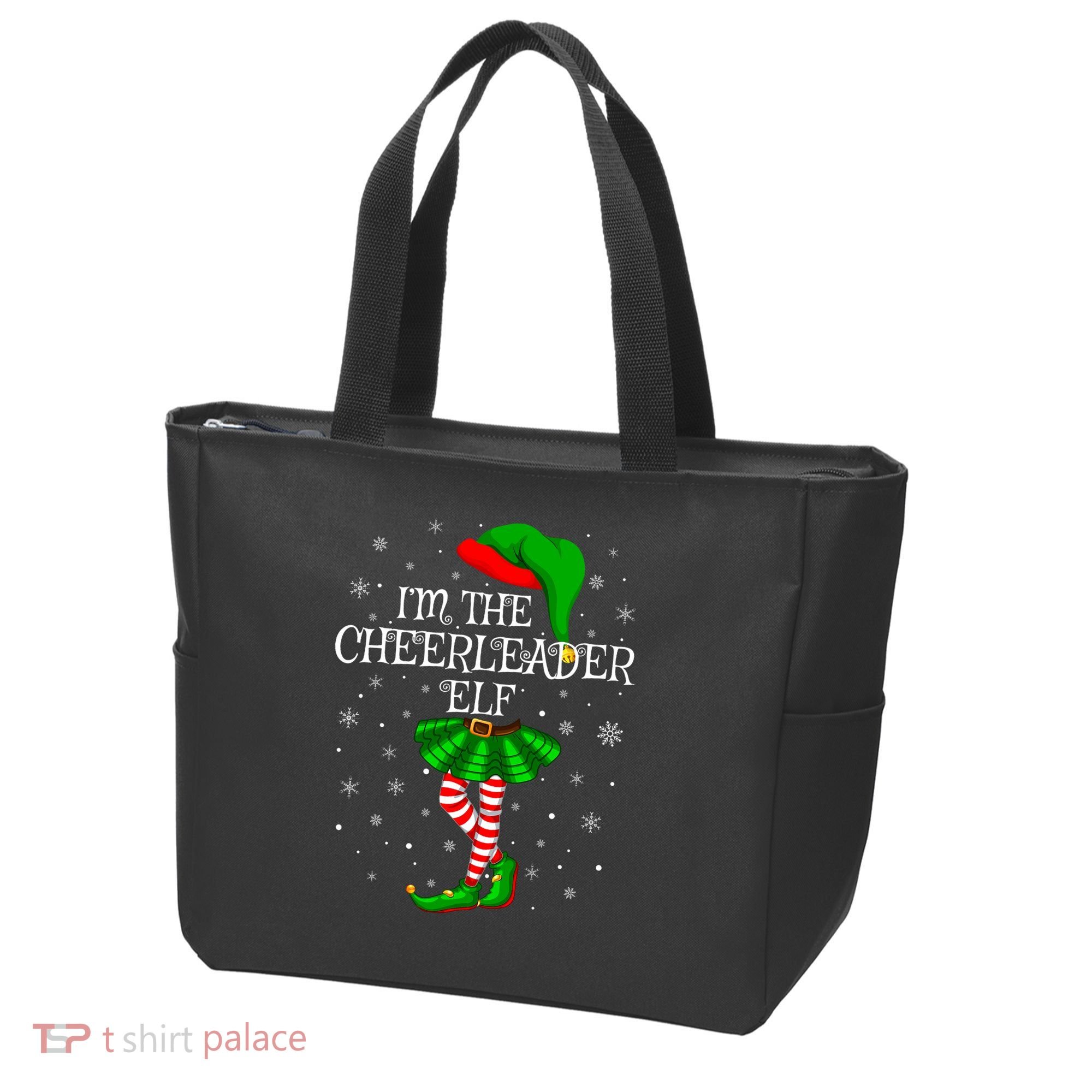 Cheerleader Elf Christmas Matching Family Elf Tote Bag