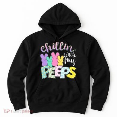 Cute Easter Chillin With My Peeps Candy Bunnies Hoodie