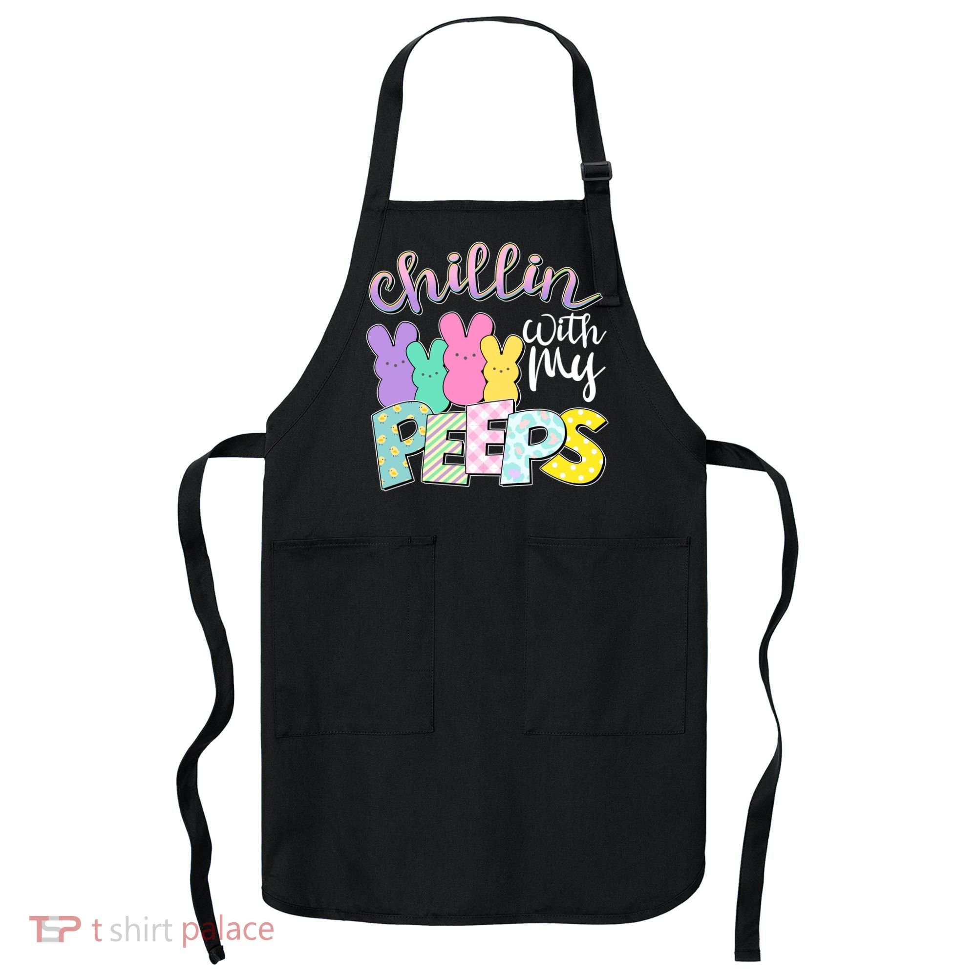 Cute Easter Chillin With My Peeps Candy Bunnies Apron