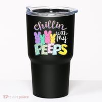 Cute Easter Chillin With My Peeps Candy Bunnies Tumbler thumb 0