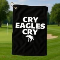 Cry Eagles Cry Funny Anti Eagles Golf Towel thumb 1
