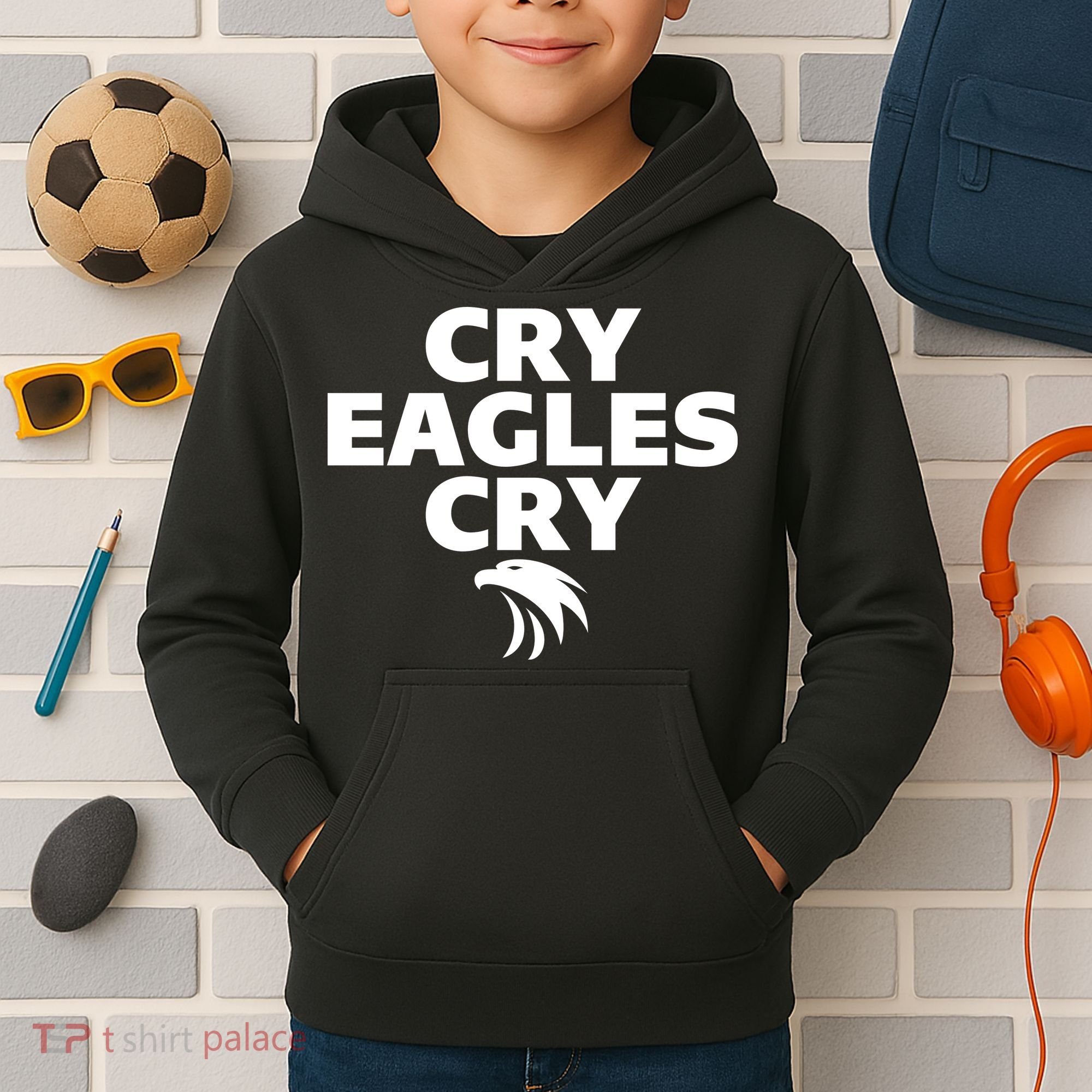 Cry Eagles Cry Funny Anti Eagles Kids Hoodie