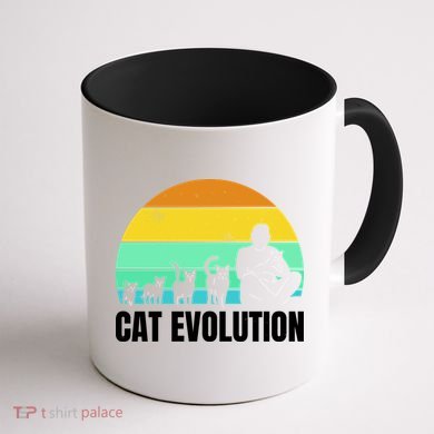 Cat Evolution Coffee Mug back