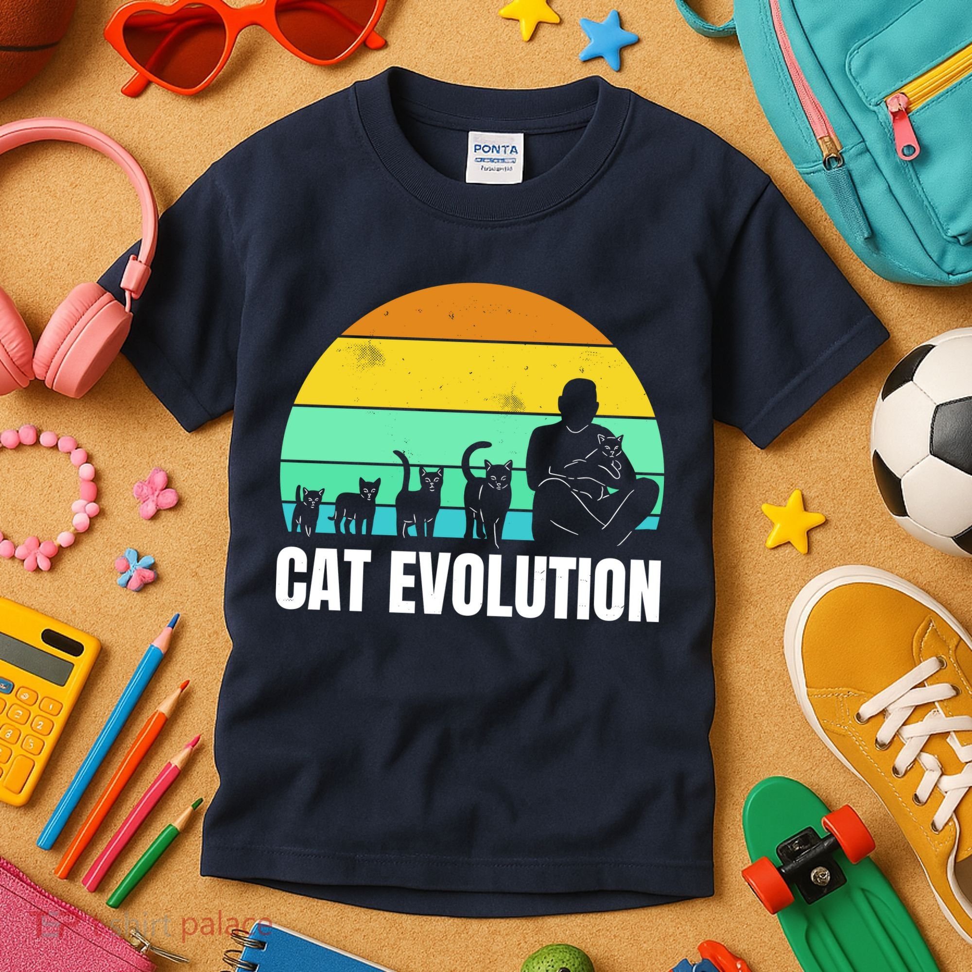 Cat Evolution Kids T-Shirt