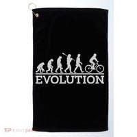Cyclist Evolution Cycling Gift Golf Towel thumb 0
