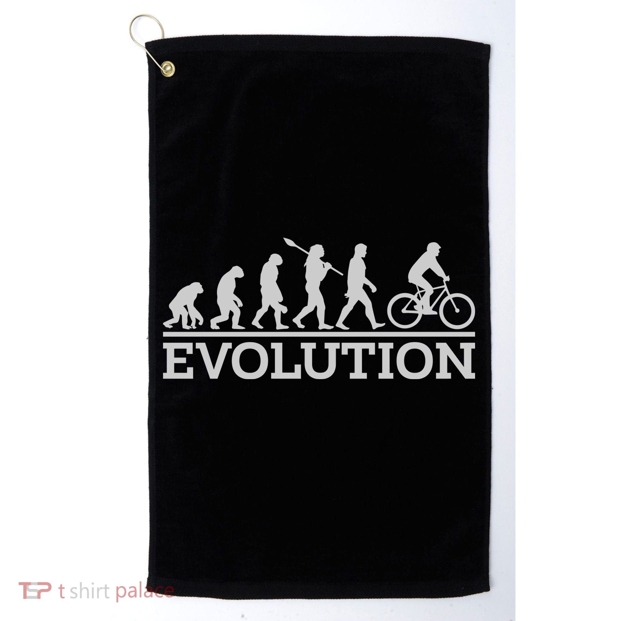 Cyclist Evolution Cycling Gift Golf Towel