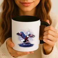 Cyborg Eagle Coffee Mug thumb 3
