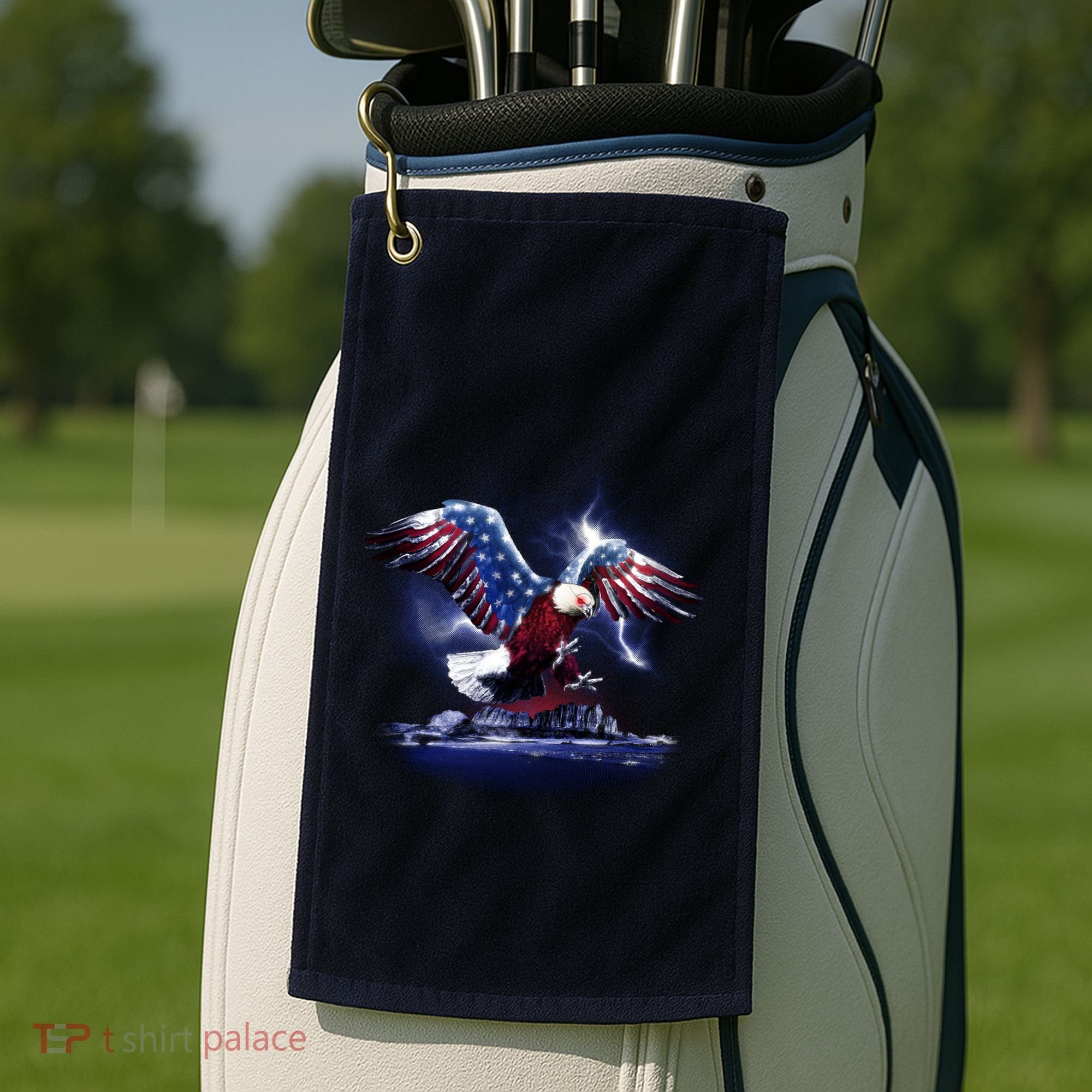 Cyborg Eagle Golf Towel